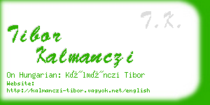 tibor kalmanczi business card
